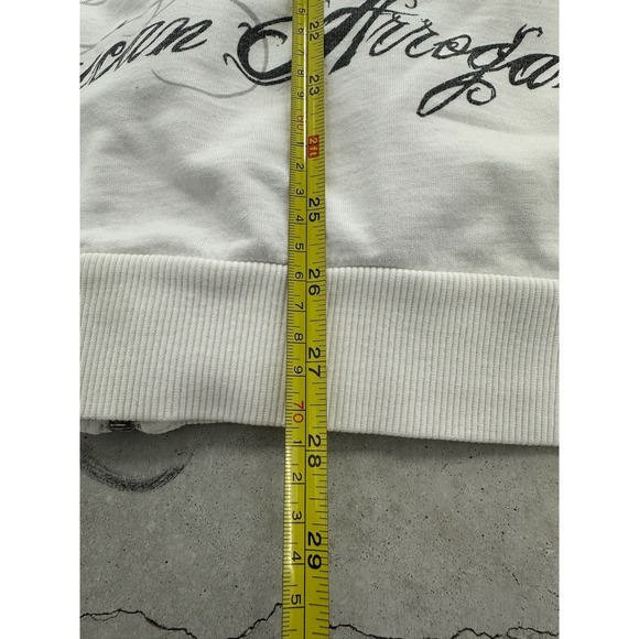 Tapout Mens White Full Zip Hoodie Graphic Print American Arrogant XL - Picture 8 of 10